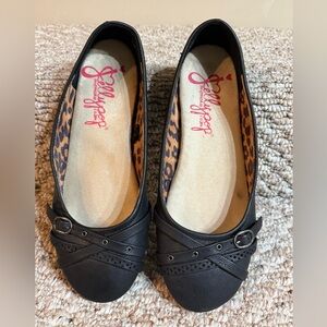 Jellypop Black Ballet Flats, Size 9